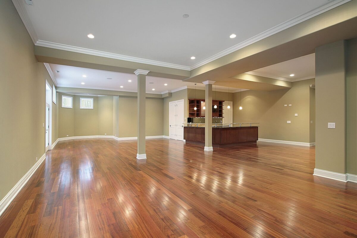 Flooring in large basement in new construction home